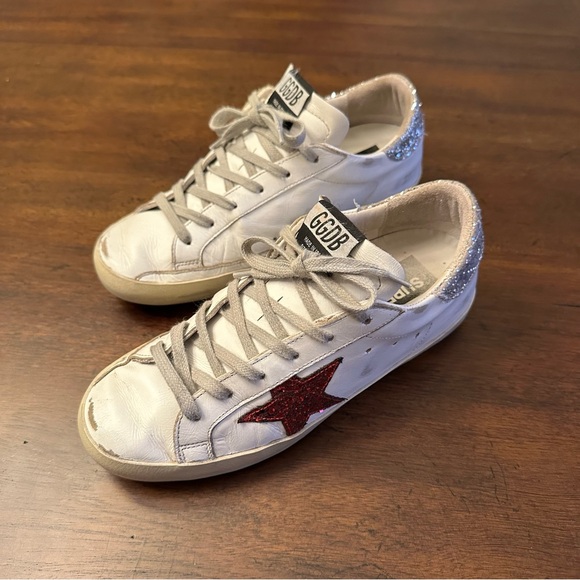 GOLDEN GOOSE - Superstar - Glittery Red Star - 37 - Picture 2 of 8